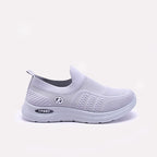 Womens Gray Slip On Sneakers