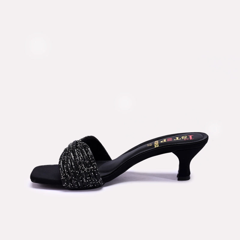 Green Fancy Heel Slippers for Women