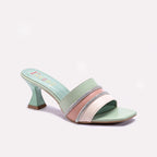 Green Fancy Heel Slippers