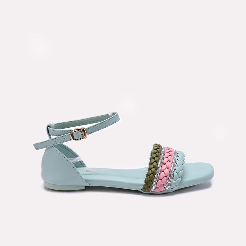 Womens Light Green Fancy Sandals