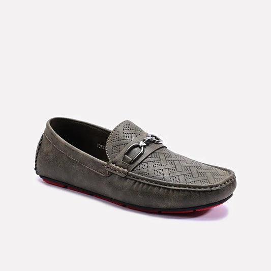 Green Perforated Horsebit Loafers 0130941
