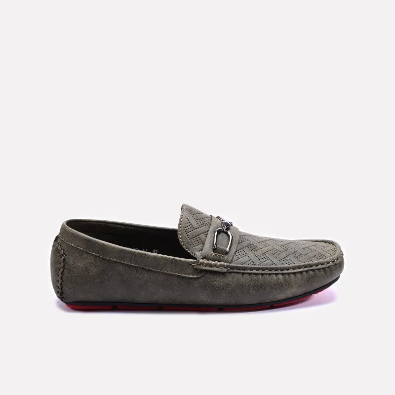 Green Perforated Horsebit Loafers 0130941