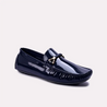 griffith blue glossy horsebit loafers