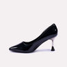 haddon pointed heel black court shoes for womens