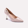 haddon pointed heel fawn court shoes