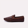 halston brown textured loafers for men