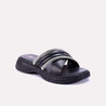 hampshire chunky criss cross black fancy slippers