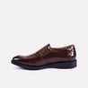 hampton brown glossy dress shoes for men