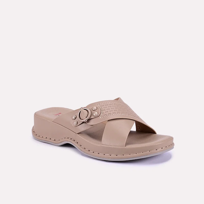 harlow light brown casual slippers