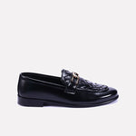 harrington mens black woven loafers formal shoes