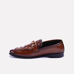 harrington brown woven loafers formal shoes for mens