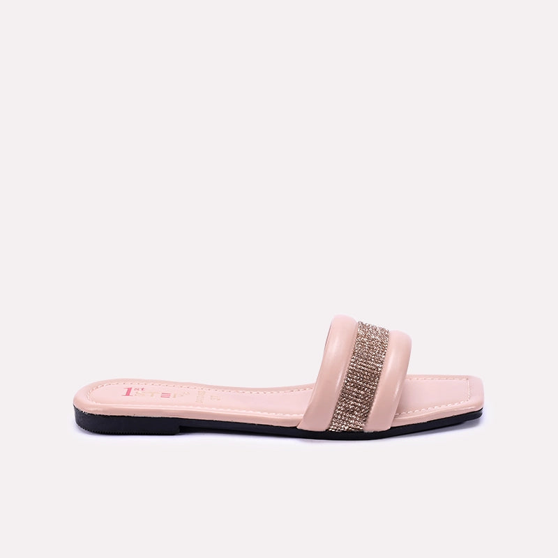 hatherleigh womens peach fancy slippers