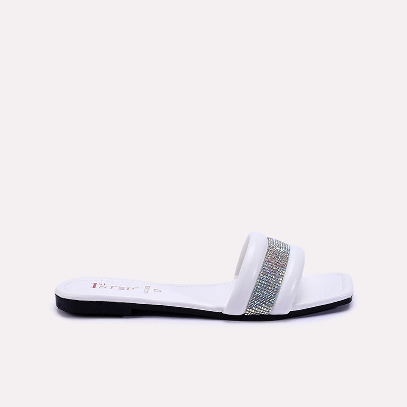 hatherleigh womens white fancy slippers