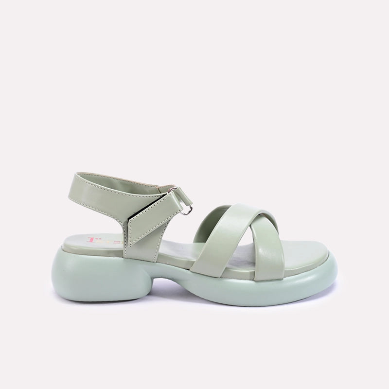 haverhill womens chunky criss cross green casual sandals