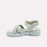 haverhill chunky criss cross green casual sandals for womens
