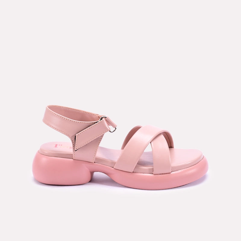 haverhill womens chunky criss cross pink casual sandals