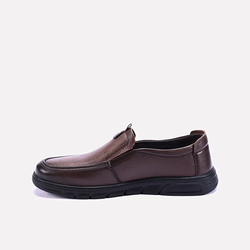 hawthorne brown slip on dress shoes for mens