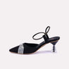 hayley black fancy heel pumps for women