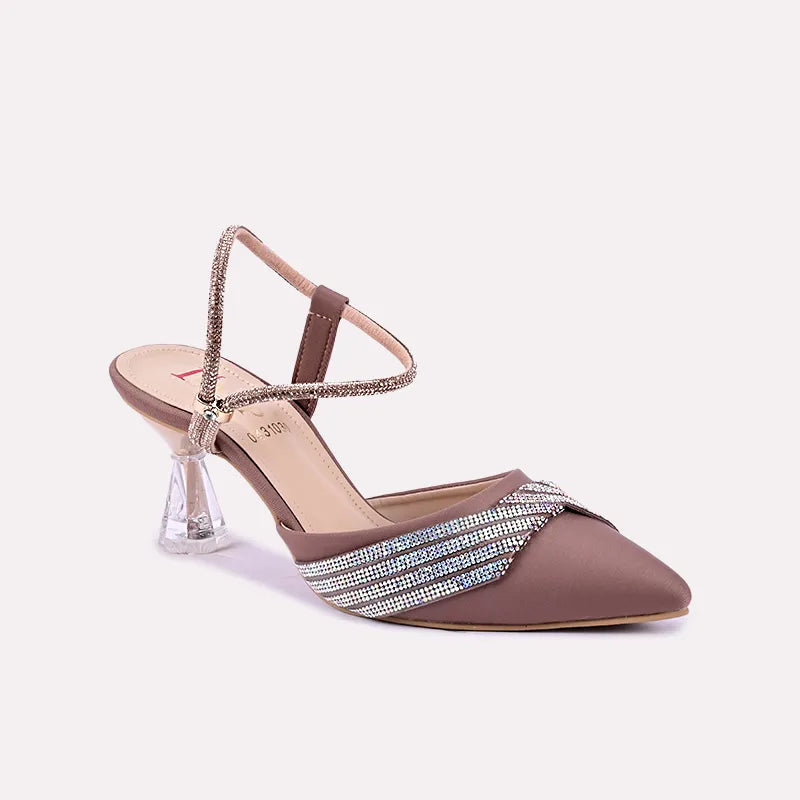 hayley pink fancy heel pumps