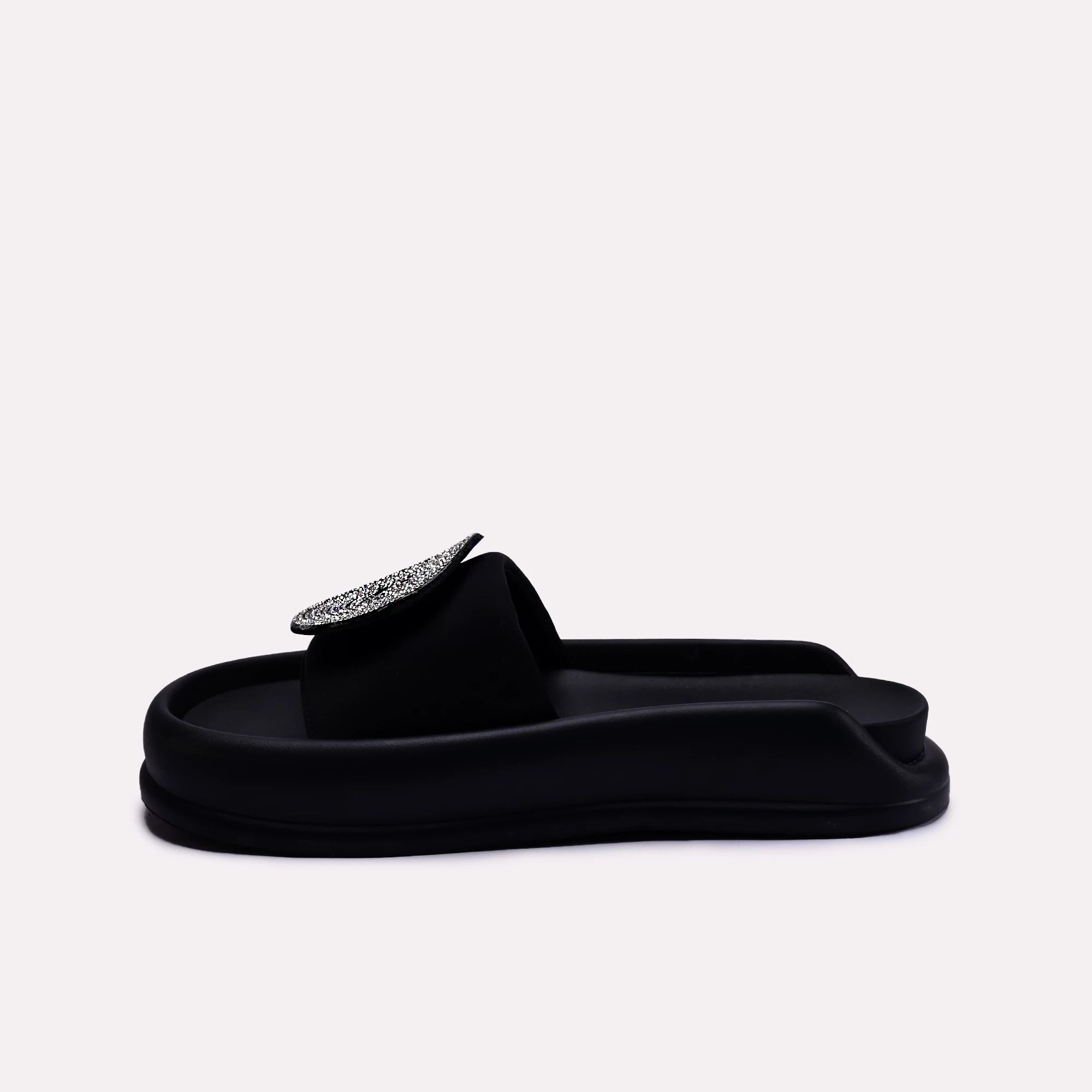 thick sole black womens casual slippers