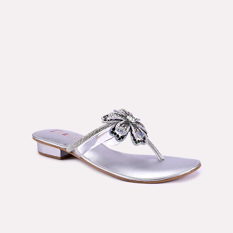 helena silver fancy slippers