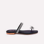 hermion women black fancy slippers