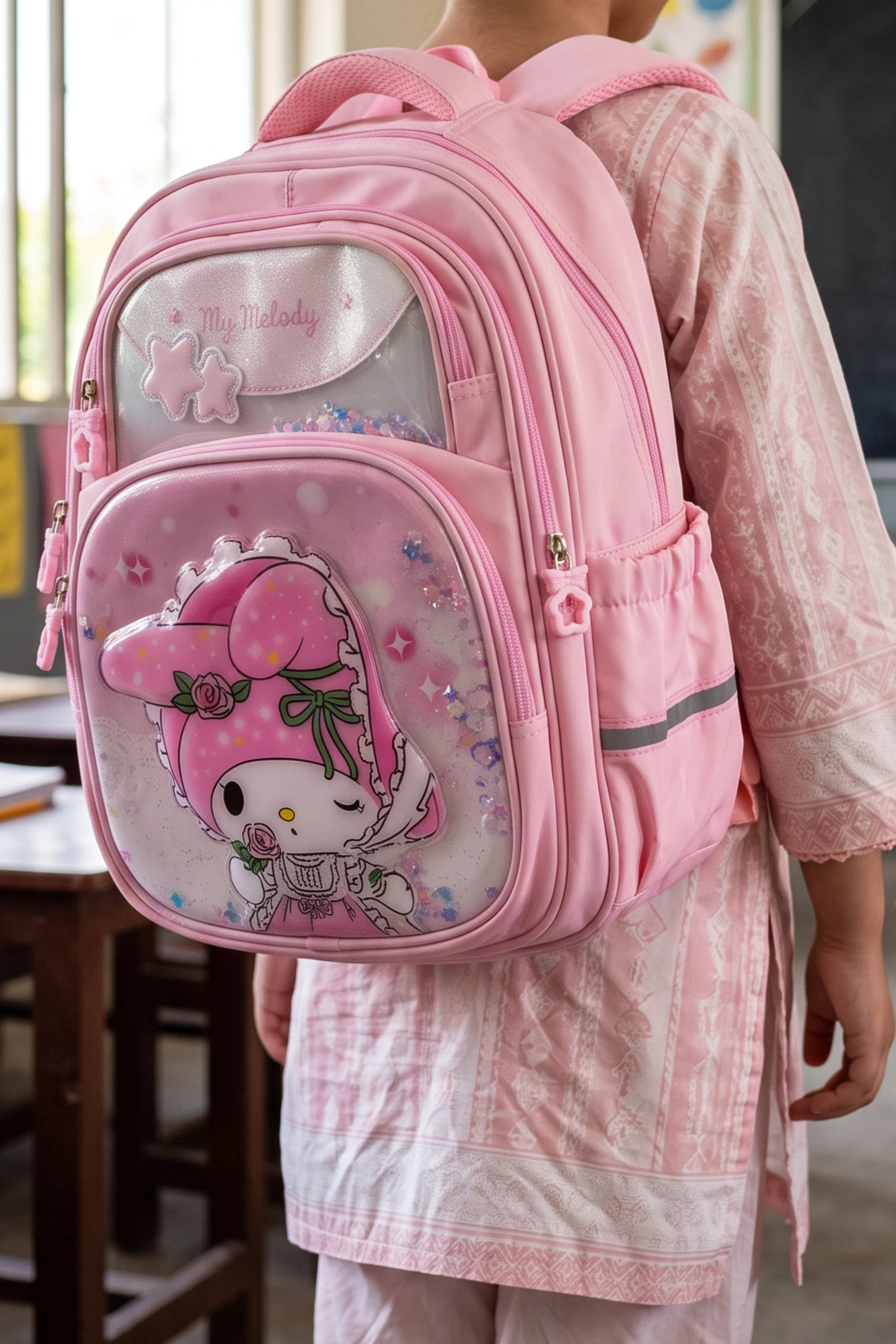 School Backpack Pink 0820778