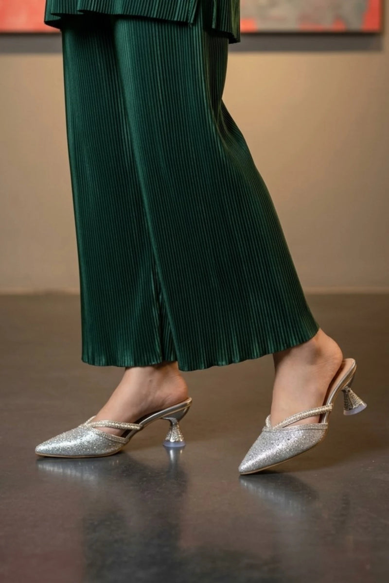 Fancy Court Shoes Silver 0450235