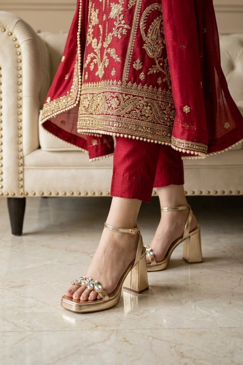 Fancy Sandal Golden 0421758