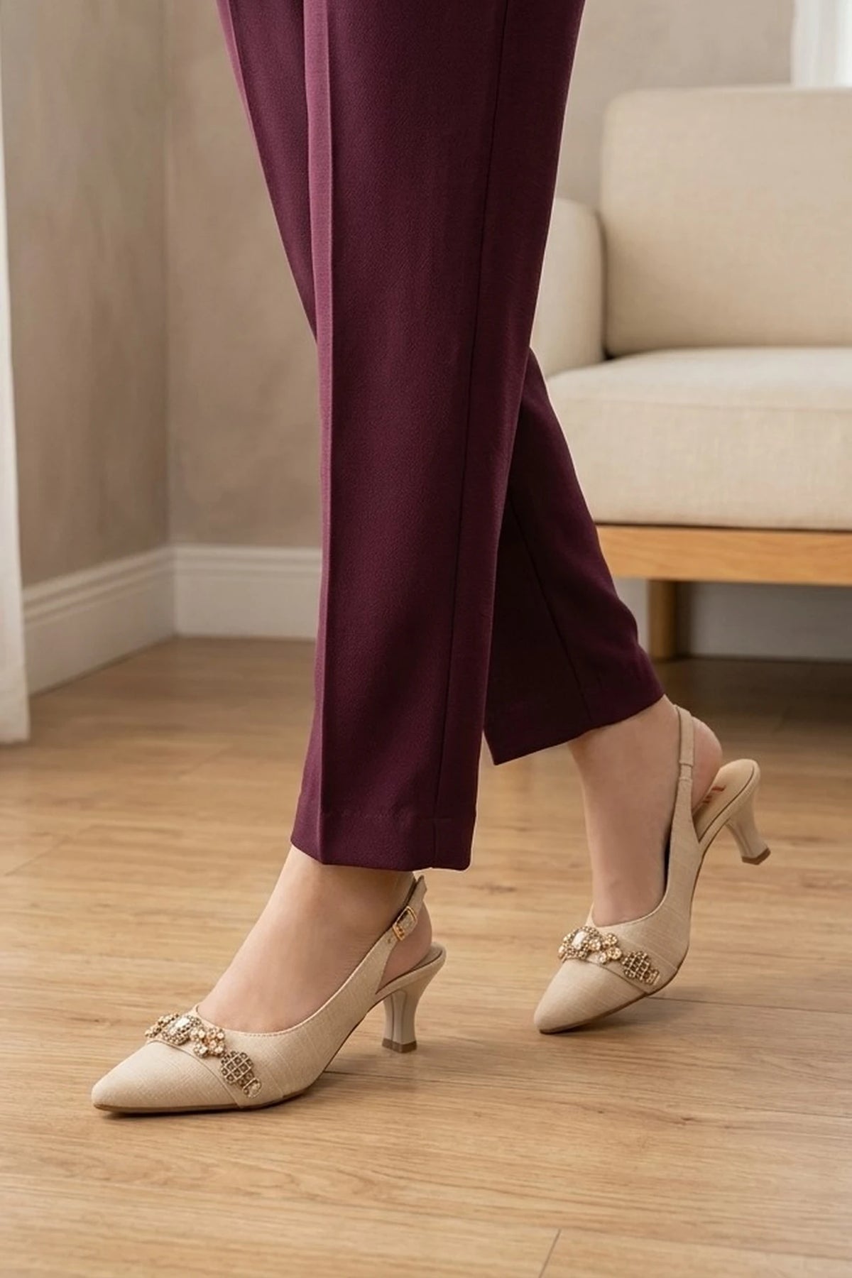 Fancy Court Shoes Fawn 0450238