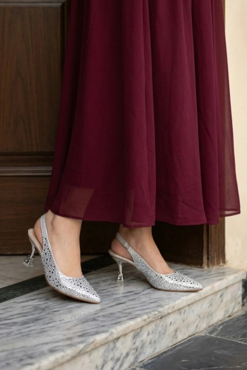 Bridal Court Shoes Silver 0450227