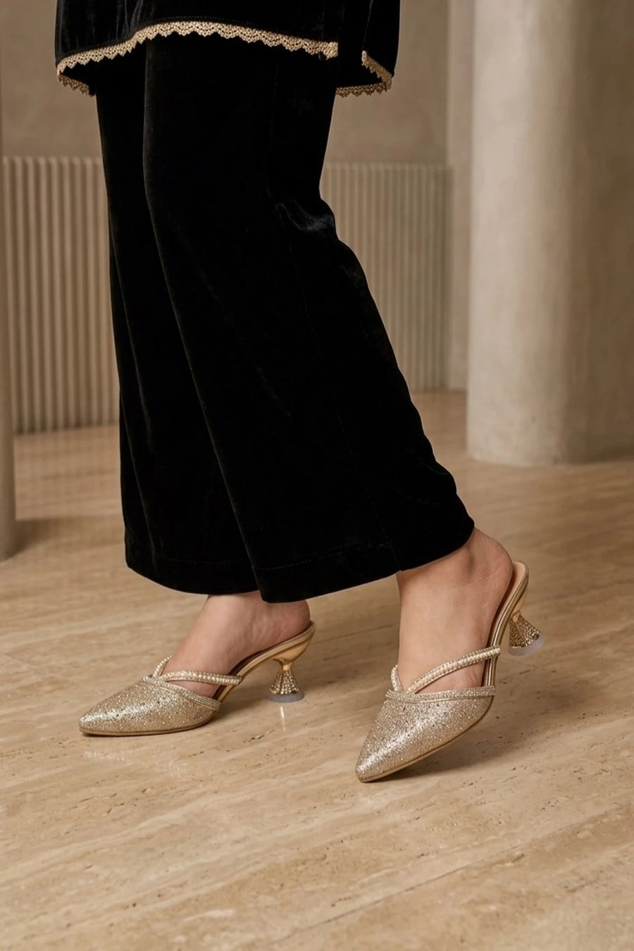 Fancy Court Shoes Golden 0450235