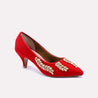 indira red court shoes