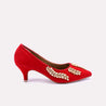 indira womens red court shoes