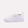 inez white thick sole sneakers for women