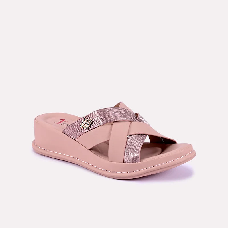 iona pink casual slippers