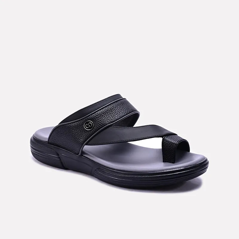 isaac black casual slippers