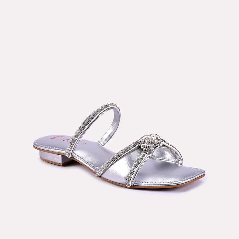 isadora silver fancy slippers