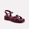 Islaine Maroon Chunky Fancy Sandals