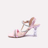 jewel pink fancy sandals for women