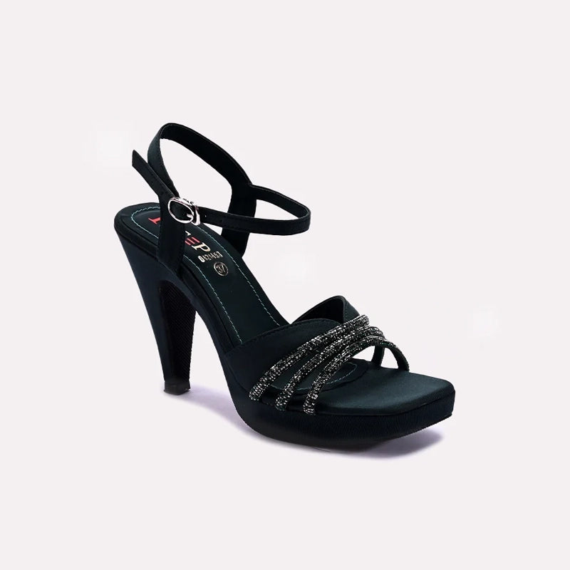 Green Pointed Heel Fancy Sandals 0421453