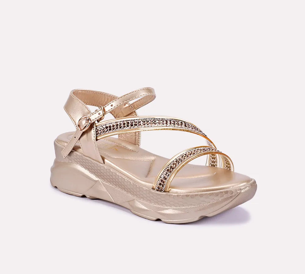 jocelyn gold chunky soft sandals