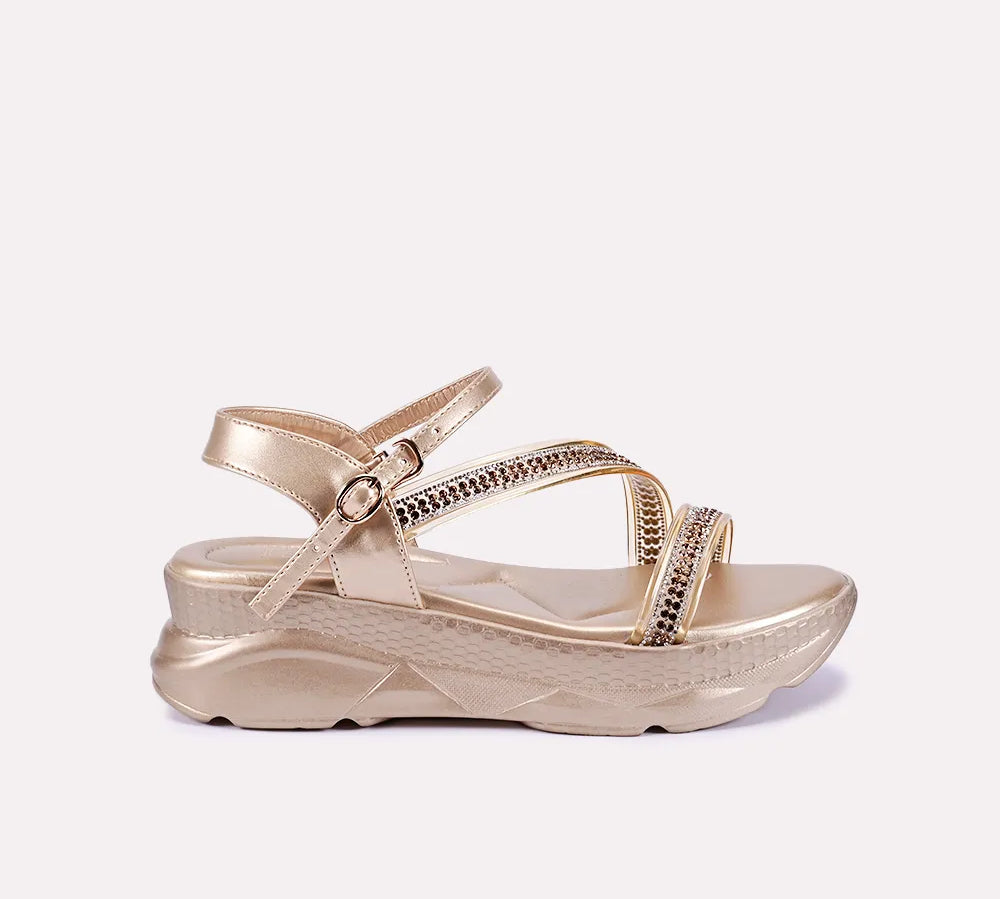 jocelyn women gold chunky soft sandals