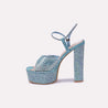 june blue high heel sandals for women