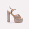 june women gold high heel sandals