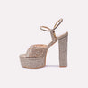 june gold high heel sandals for women