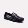 kenel black glossy textured loafers