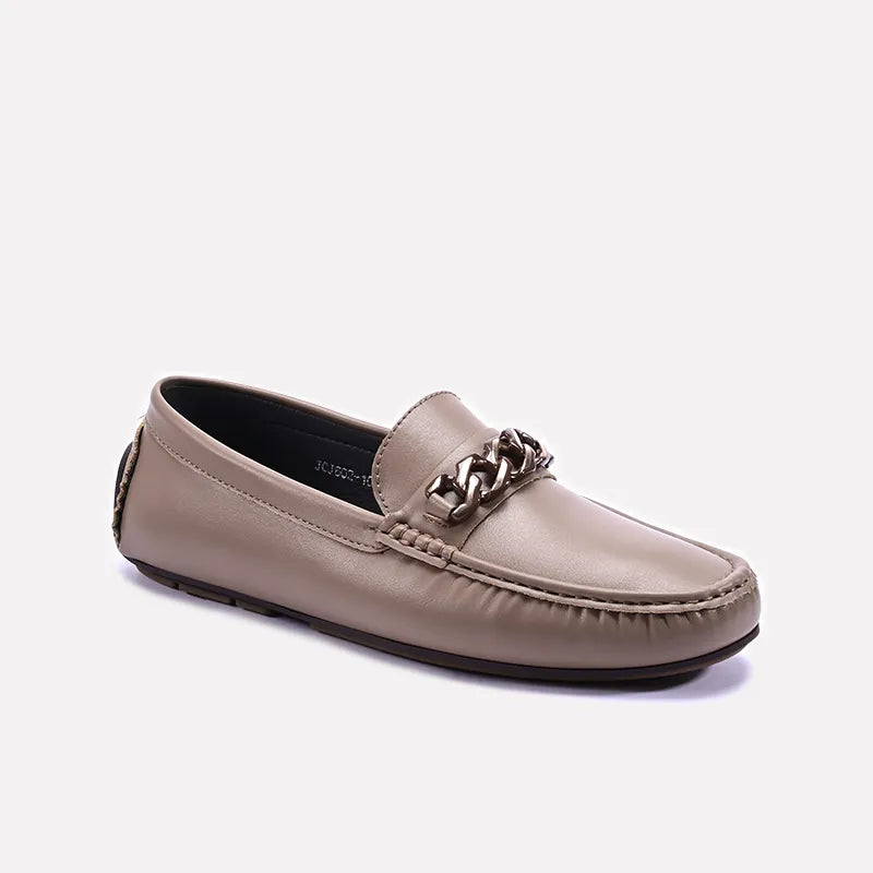 Khaki Chain Loafers For Men 0130950