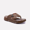 mens khaki comfy flip flops