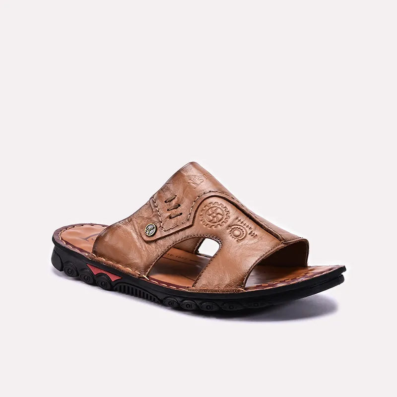 Khaki Mens Casual Slippers